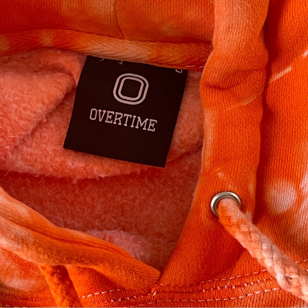 Overtime Women's Orange Tie-Dye Hoodie - thick - Medium - Picture 5 of 6